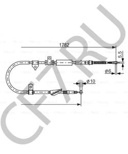 GVC 9023 82 Трос, стояночная тормозная система MG в городе Омск