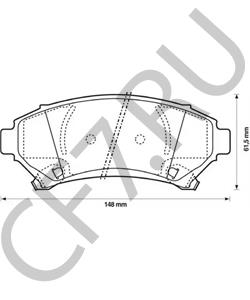 18024962 Комплект тормозных колодок, дисковый тормоз OLDSMOBILE в городе Омск