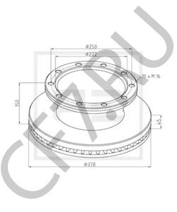 212 27 349 Тормозной диск MERITOR в городе Омск