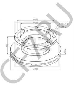 212 24 263 Тормозной диск MERITOR в городе Омск