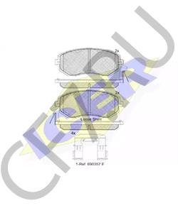 SU003-04089 Комплект тормозных колодок, дисковый тормоз SCION в городе Омск