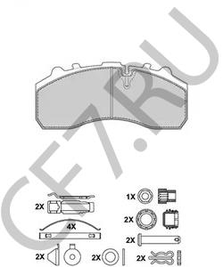 9291-037-SB7000 Комплект тормозных колодок, дисковый тормоз SAE-SMB в городе Омск