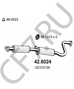 GEX33199 Средний глушитель выхлопных газов ROVER/AUSTIN в городе Омск