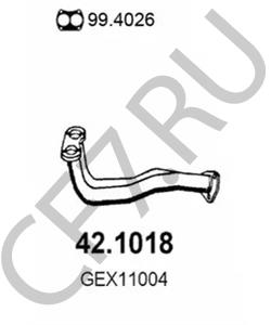 GEX12086 Труба выхлопного газа ROVER/AUSTIN в городе Омск