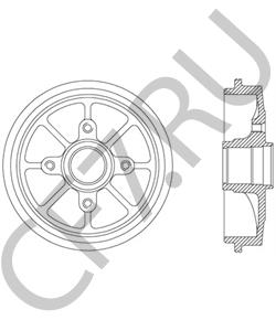 424752 Тормозной барабан CITROËN в городе Омск