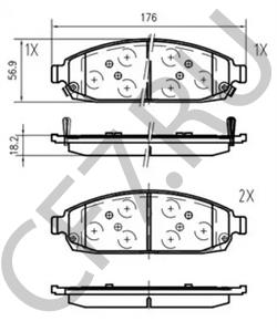 5080868AC Комплект тормозных колодок, дисковый тормоз JEEP VIASA в городе Омск