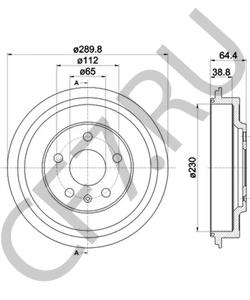 5C0609617A Тормозной барабан VW в городе Омск