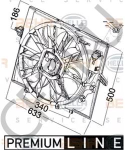 17427514182 Вентилятор, охлаждение двигателя BMW (BRILLIANCE) в городе Омск