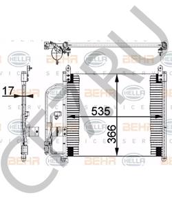 96274635 Конденсатор, кондиционер CHEVROLET в городе Омск