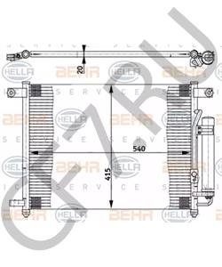 96539634 Конденсатор, кондиционер CHEVROLET в городе Омск
