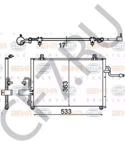 96409666 Конденсатор, кондиционер CHEVROLET в городе Омск