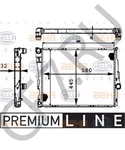17 11 1 613 108 Радиатор, охлаждение двигателя BMW (BRILLIANCE) в городе Омск