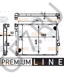 17 11 1 611 557 Радиатор, охлаждение двигателя BMW (BRILLIANCE) в городе Омск