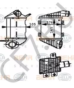 1H0 145 805 B Интеркулер AUDI в городе Омск